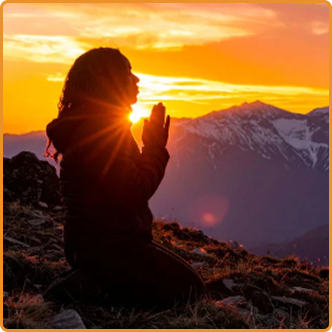 sunrise mountain reflection